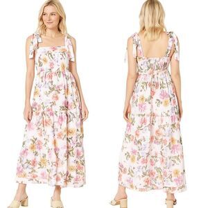 House of Harlow 1960 Floral Maxi‎ Dress in Pink and White